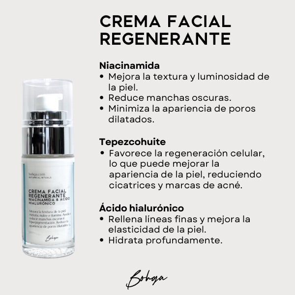 Crema facial regenerante