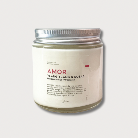 Vela para masaje afrodisíaca