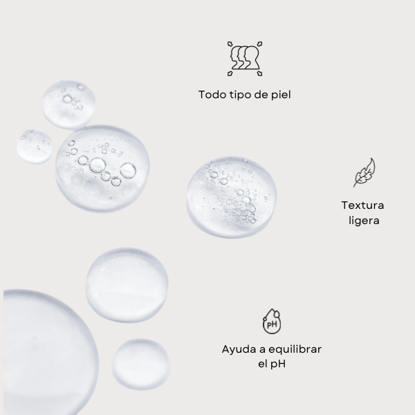 Agua de rosas con ácido hialuronico