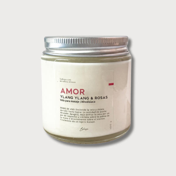 Vela para masaje afrodisíaca